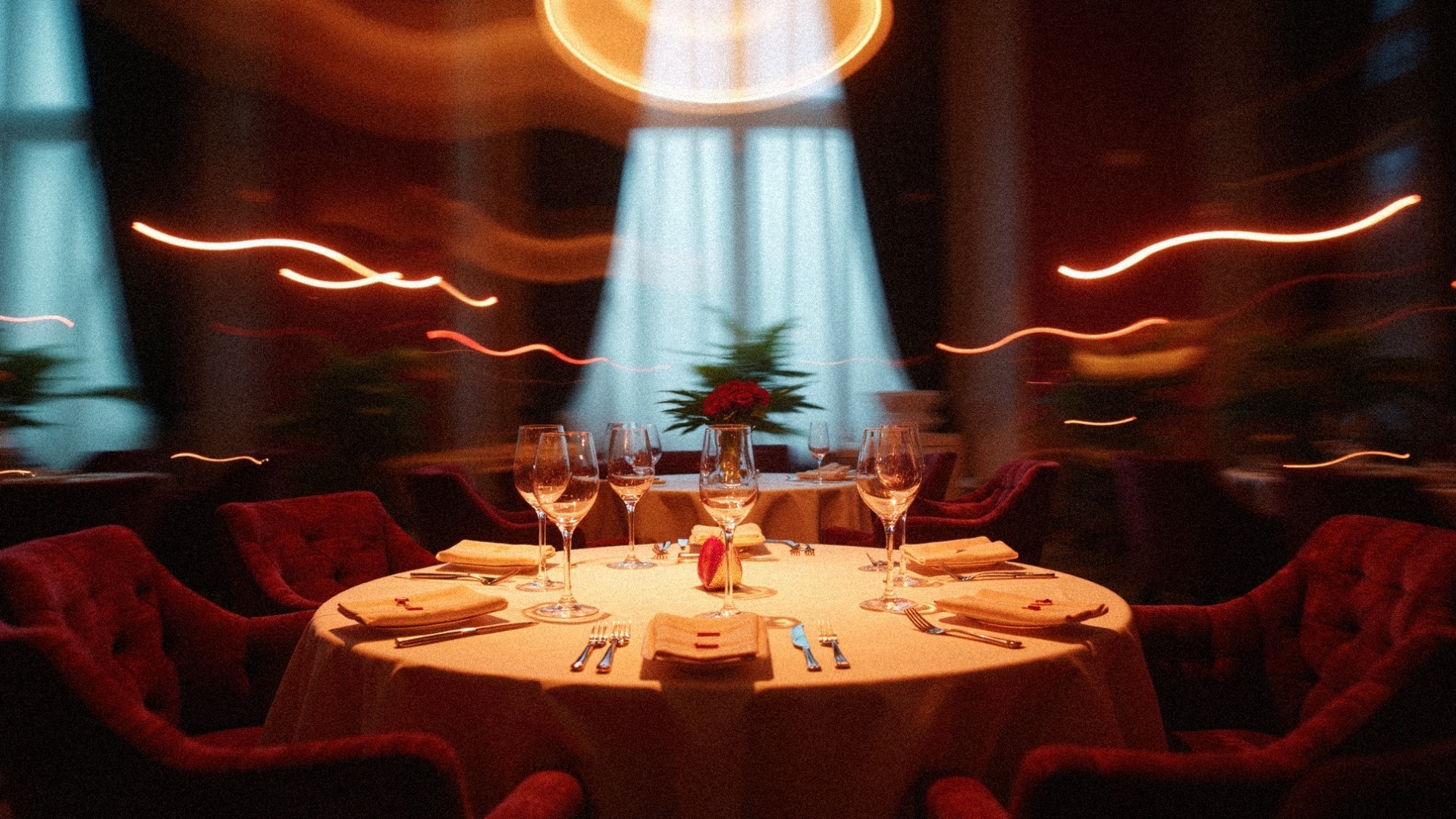 ACCEPTABLE WINES - ELEGANT DINING TABLE SETTING